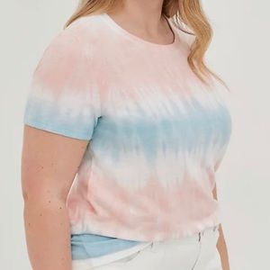 Women’s PLUS Vintage TriBlend Tie Dye Crew Neck Short Sleeve T-shirt